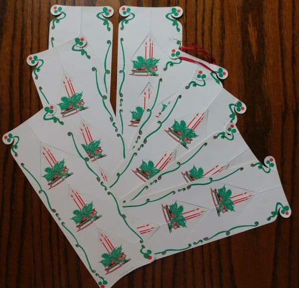 45 vintage Christmas card holders 1960s some home-made traditional Xmas hangings